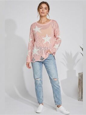 La Miel Star Distressed Top M/L (008)